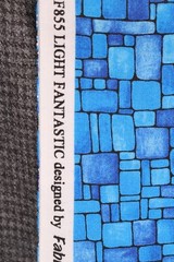 42″ x 44″ Light Fantastic by Fabric Freedom in London England Blue Stone Blocks