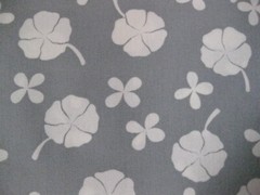 Vintage Klopman Mills Decorator Fabric Floral Gray White Cotton Blend 45″ x 92″
