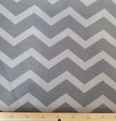 Gray Two Toned Chevron Zig Zag Cotton Fabric By The Yard