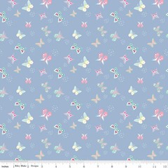 Poppy & Posey 10586P Periwinkle Butterflies & Floral Riley Blake