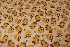 Fabric by Yard Colorful Cat Beehive Vanilla by Benartex 100% Cotton by Cheryl H