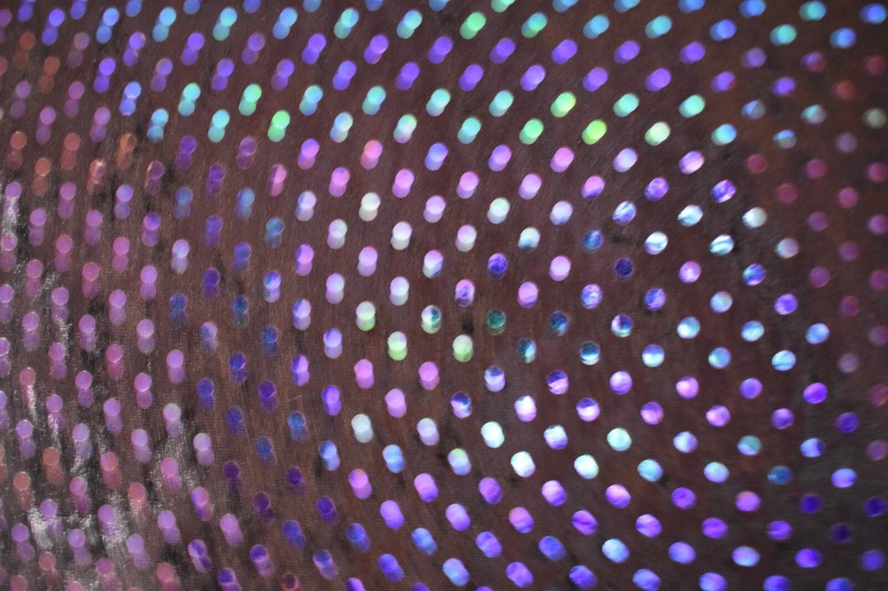 MULTI SEQUINS ON BLACK POLYESTER BRUSHED FABRIC 66X42 INCHES 1.8 YARDS