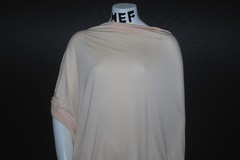 Wool Knit Jersey Spandex Fabric Ecofriendly 7oz beautiful drape Peach Puree