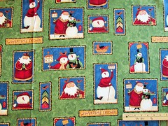 Wintertime Snowman Friends Grn Christmas Teresa Kogut Fabric 23″ Repeat #26989
