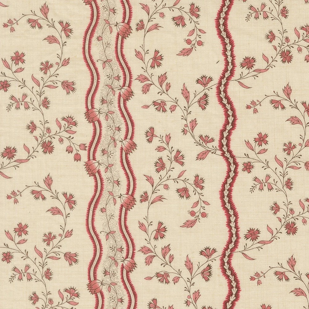 MODA – Fleur De Paris by French Genral – Jonquille Stripes Floral – Pearl