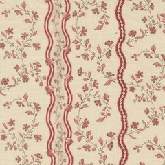 MODA – Fleur De Paris by French Genral – Jonquille Stripes Floral – Pearl