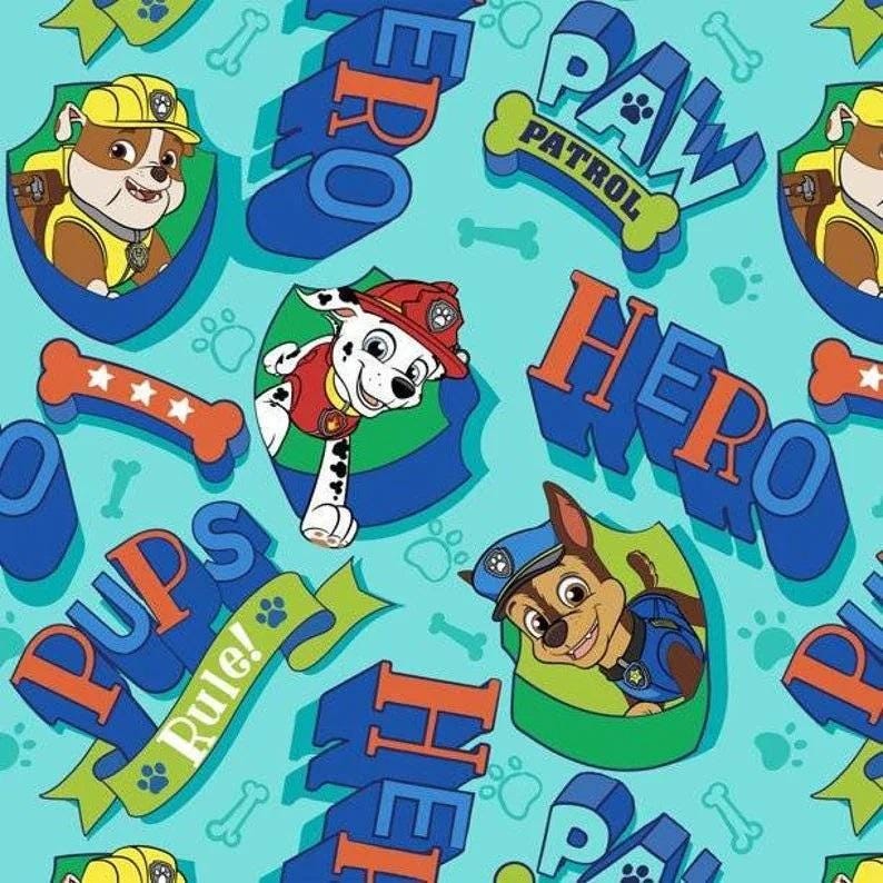 Paw Patrol “hero” – David Textiles Cotton Fabric (1 Yard, Pre-Cut)