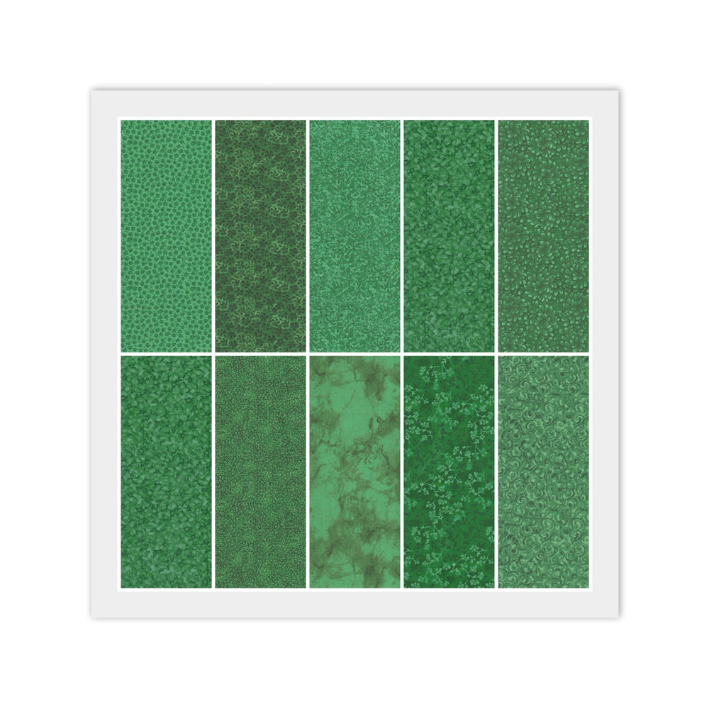 Green JELLY ROLL: 20) 2 1/2″ x 44″ Strips, 100% Quilting Cotton Fabric, 1 Dup