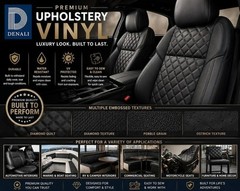 Upholstery Vinyl Fabric by the Yard Quilted Textured Marine Auto