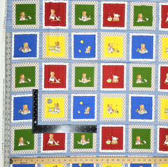 Bobbi’s Picnic Monica Maas Stof 16-65 Faux Patchwork Panels Blocks Fabric 1.4 YD