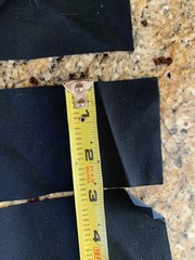 780 Black Polyester Fabric Strips 2.75” X 7.75” Quilt Squares Pieces 3” 8”