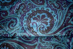 LARGE, LIGHT BLUE/DARK BLUE CIRCULAR DESIGN BY JINNY BEYER – 100% COTTON FABRIC
