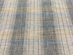 Kravet Blue Gold Plaid Upholstery Fabric- Stasia Plaid / Delft 5.25 yd 35151.514