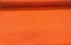 Fuzzy Wooly Boucle Orange Persimmon Upholstery Fabric By The Yard