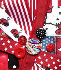 Red White & Blue Fabric 20 Items 100% Cotton Fabric Junk Journals Quilting #JY4
