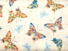 FAT QUARTER BUTTERFLIES DAISY MEADOWS BUTTERFLY FABRIC QUILTING TREASURES COTTON