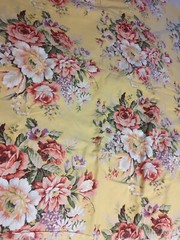 RALPH LAUREN BROOKE LARGE Florals Yellow FABRIC Cotton XLarge Piece 9 Yards New