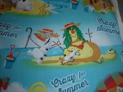 Frozen, Olaf “Crazy For Summer” Cotton fabric 15 INCHES WIDE and 36 inches long