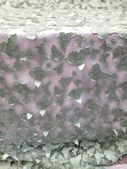 3D Butterfly Design Lace Sage Embroidered 3D Butterfly Lace By Yard For Dress