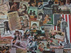 America Fabric Old Poster Textile Polyester 60″x 40″ no:562