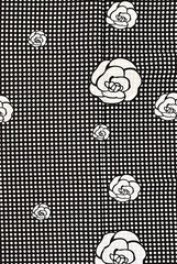 African Fabric/ Ankara – Black, White ‘Black Coffee in Kigali’ Yard or Wholesale
