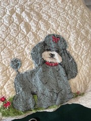 Vintage Olde Kentucky Coverlet Quilt Cotton Fabric Children Dogs 1960s