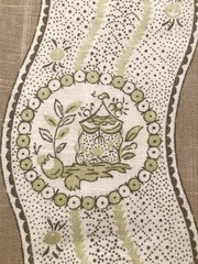 French Toile Striped Cotton Drapery Fabric 8 YDS