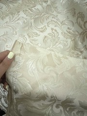 Champagne Damask Jacquard Brocade Fabric (116in.) Sold By The Yard