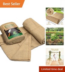 40″ x 15′ Multipurpose Burlap Roll – Natural Jute for Creative DIY & Gifts