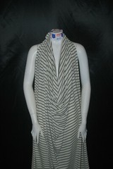 Linen Cotton Rayon Knit Jersey fabric3/16″ Olive 1/2″ Natural Oatmeal Stripes
