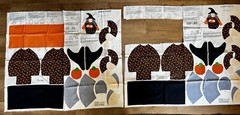 6 Lot Holiday Pattern Ready To Cut Out & Sew Halloween Witch Christmas Fall