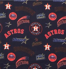 Baseball Astros Polycotton woven fabric 18″x55″ Houston 1088876 HALF YARD