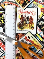 Wizard of Oz fabric cinema film posters Dorothy Judy Garland retro