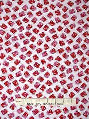 Heart Fabric – Valentine Hearts Benartex Kanvas Studio Smoochies #5266 – Yard