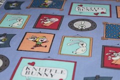 Organic Cotton KNUFFLE BUNNY Fabric FAT QUARTER FQ Mo Willems BOOKS Book Library