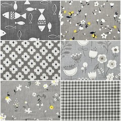 Precut Fabric Squares Quilting Cotton Bundles 42 PCS 5×5 Inch Charm Packs Gray