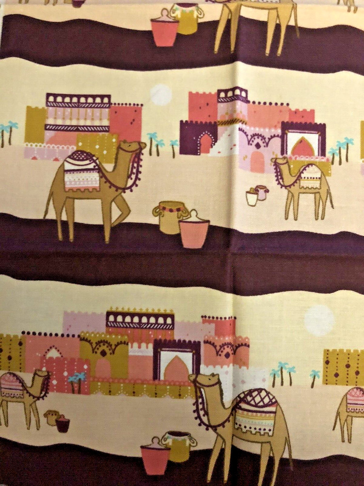 Sahara Far Away Place on Pink Camels Landscape by Cotton and Steel RJR BTFQ