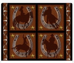 “Spurs & Spirits” Cowboy Pillow Panel, Western Fabric! 1yd•BTY•Cotton•Fast Ship!
