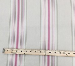 2 Yards Stripe in Pink and Beige Lightweight Home Decor Fabric