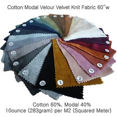 Soft Cotton Modal Velour Stretch Velvet Fabric Pants Blazer Hoddie Bedding 60″W
