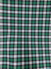 Green White Plaid Tartan Cotton Woven Fabric BTY GR8 For Kilts Skirts Drapes