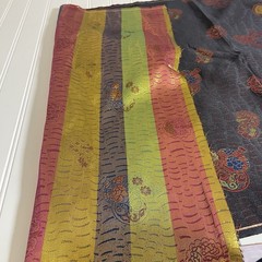 SILK Black-Purple, FABRIC 6 Yard x 22 Inches Wide or 216 Inches x 22 Wide