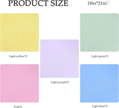 10 Pieces 18 X 21 Inches Cotton Fabric Precut Quilting Fabric Bundles Solid Colo