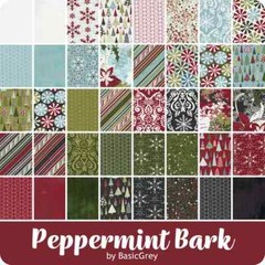 Moda PEPPERMINT BARK Basic Grey CHARM PACK 42- 5″ squares Quilt Fabric