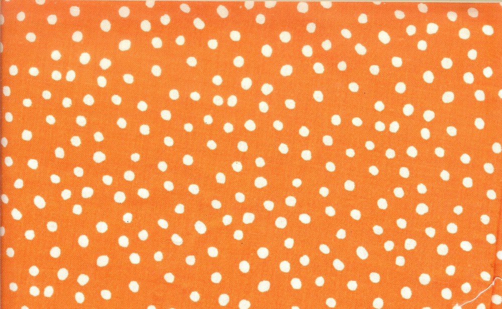 ORANGE WITH SCATTERED WHITE DOTS – BTHY – 18″X44″