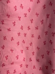 New 100% Cotton Pink Bows Fabric By The Yard