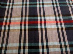 COTTON QUILTING FABRIC Sewing Large Checks Plaid in Blue and Red BTY x 44