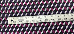 Purple Gray Pink Mauve Black Diamond Print Knit Fabric BTY #13
