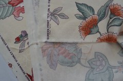 9 YARDS MEDIUM WEIGHT VINTAGE JACOBEAN / 100% COTTON / WHITE PRINTED BACKGROUND