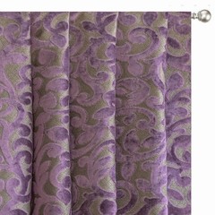 Purple Jacquard Velvet Fabric by the Yard, 1 Yard Purple Velvet Fabric